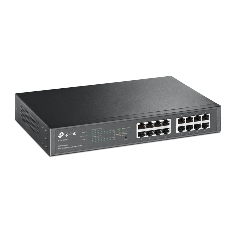 Switch TP-Link Gigabit Ethernet TL-SG1016PE, 16 Puertos 10/100/1000 Mbps, 32 Gbit/s, 8000 Entradas - Administrable
