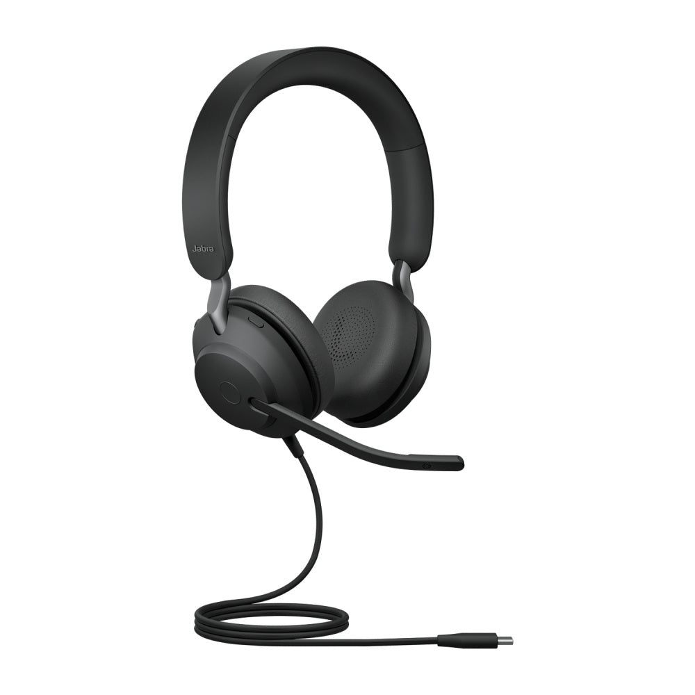 Jabra Audífonos con Micrófono Evolve2 40 UC Duo, Alámbrico, USB-C, Negro