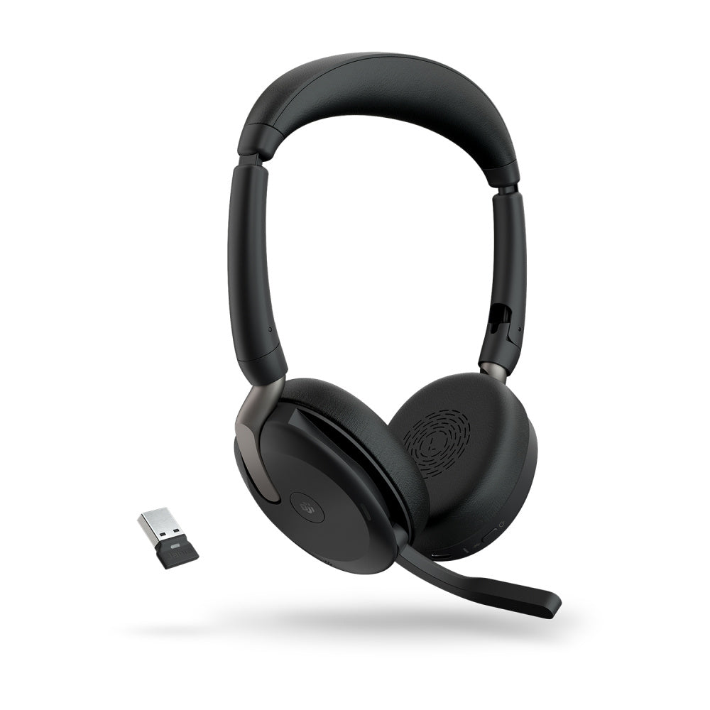 Jabra Auriculares Evolve2 65 Flex MS Stereo, Inalámbrico, Bluetooth, USB A/C, Negro