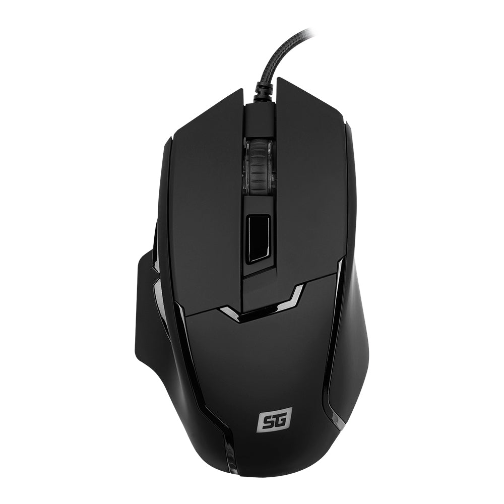 Vorago MO-504 Ratón de juego - USB - Óptico - 6 Botón(es) - Negro - Cable - 6400 dpi
