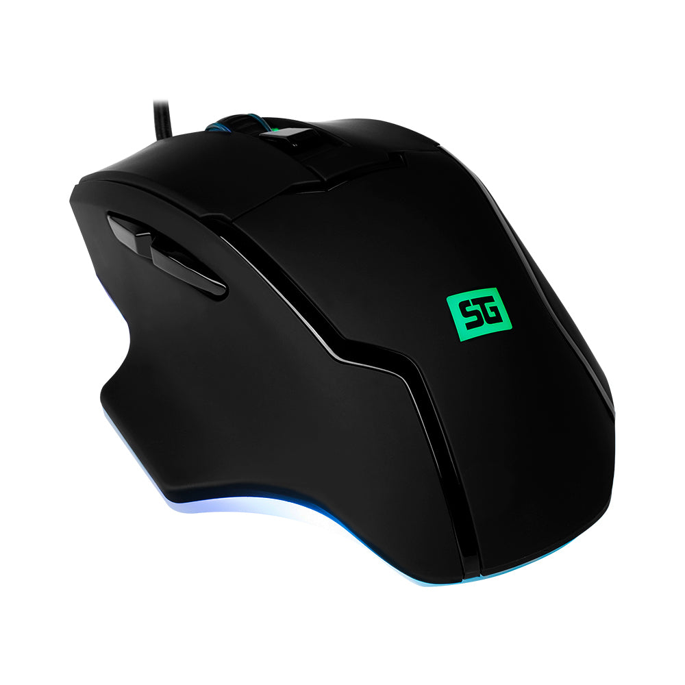 Vorago MO-504 Ratón de juego - USB - Óptico - 6 Botón(es) - Negro - Cable - 6400 dpi