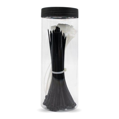 CINCHO NYLON EN COLORES BLANCO Y NEGRO (AMBOS) 15 CMS 200 PIEZAS, EXCELENTE TENSIÓN PARA ORGANIZAR