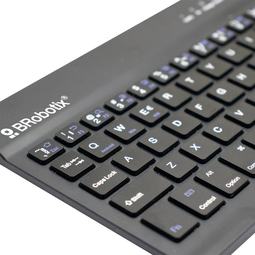 Teclado BRobotix 6006436, Inalámbrico, Bluetooth, Negro (Español)