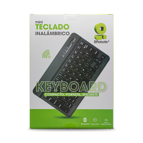 Teclado BRobotix 6006436, Inalámbrico, Bluetooth, Negro (Español)