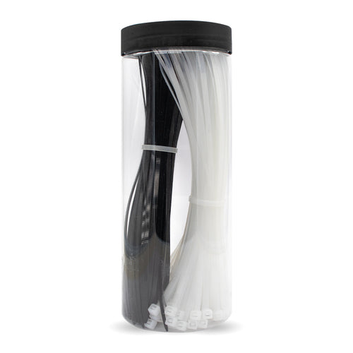 CINCHO NYLON EN COLORES BLANCO Y NEGRO (AMBOS) 20 CMS 200 PIEZAS, EXCELENTE TENSIÓN PARA ORGANIZAR
