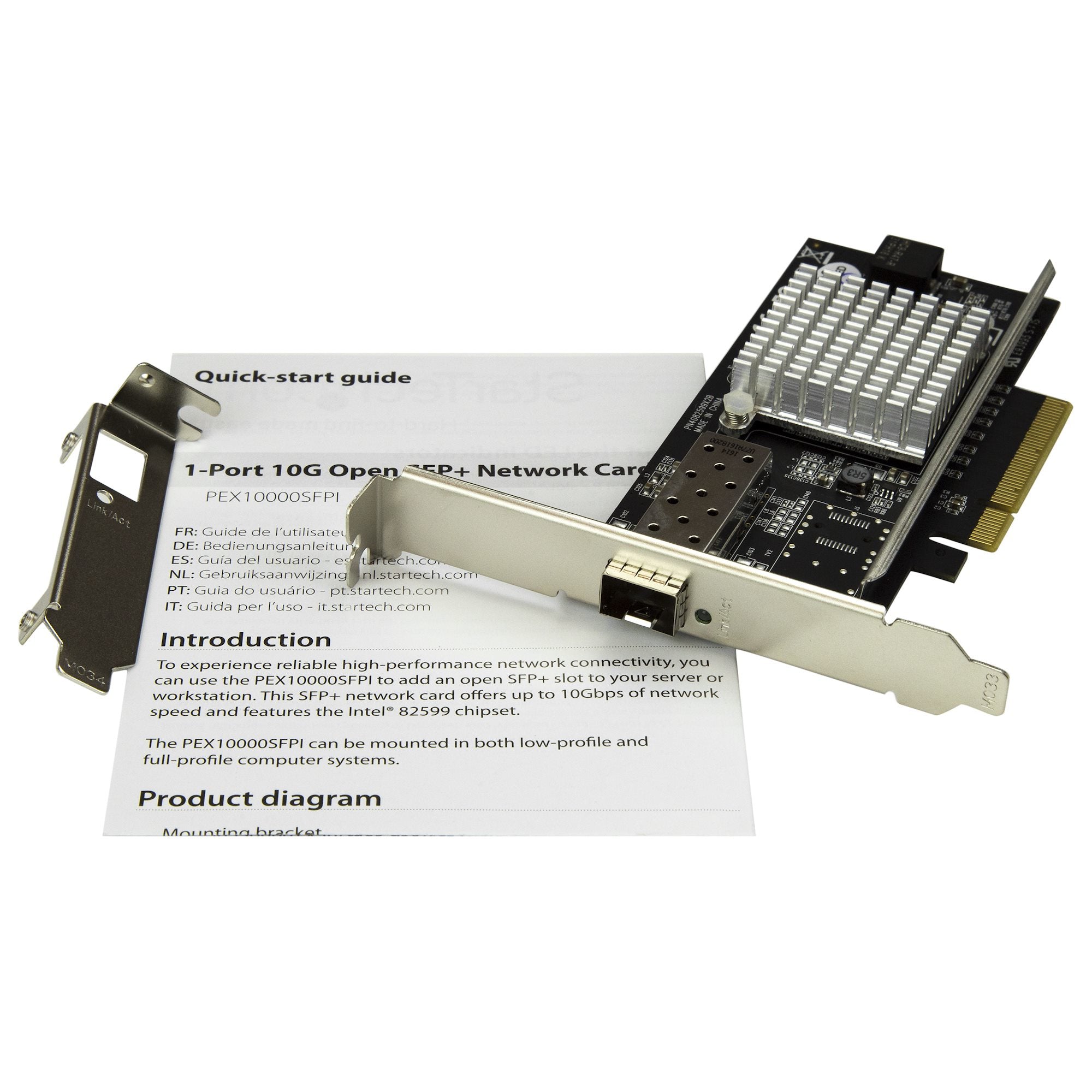 StarTech.com Tarjeta de Red PCI Express con Ranura SFP+ Abierta, Ethernet 10G