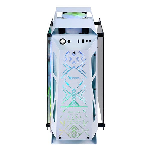 GABINETE GAMER XZEAL IR02/MICRO ATX/4 FAN ARGB/CRISTAL TEMPLADO/BLANCO