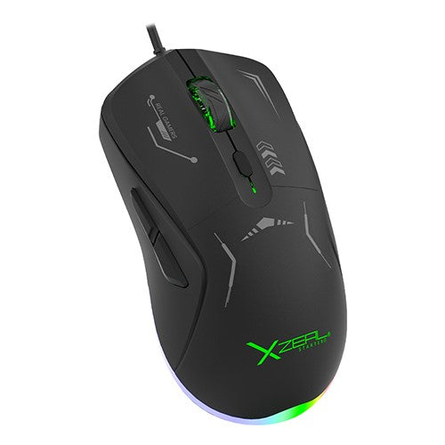MOUSE GAMER XZEAL STARTER /7200 DPI/6 BOTONES/RGB/NEGRO