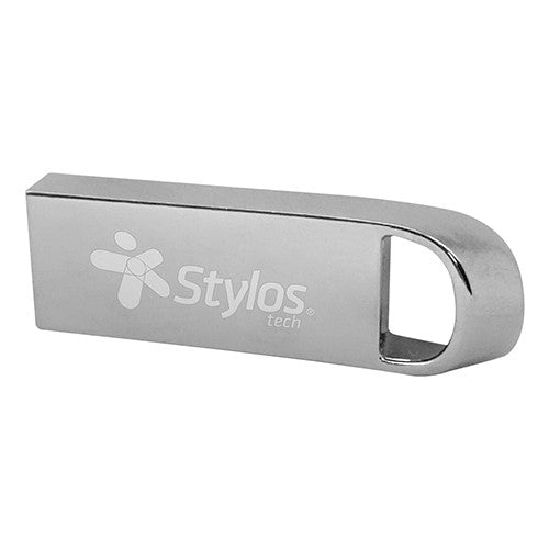 Memoria USB Stylos ST500, 32GB, USB 2.0, Plata