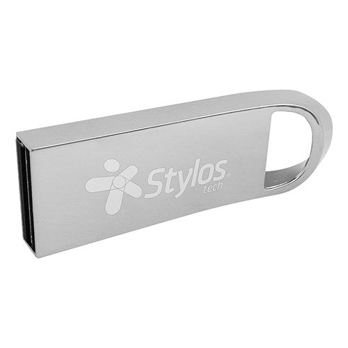 Memoria USB Stylos STMUS564B, 64GB, USB-A 2.0, Lectura 80MB/s, Escritura 50MB/s, Plata