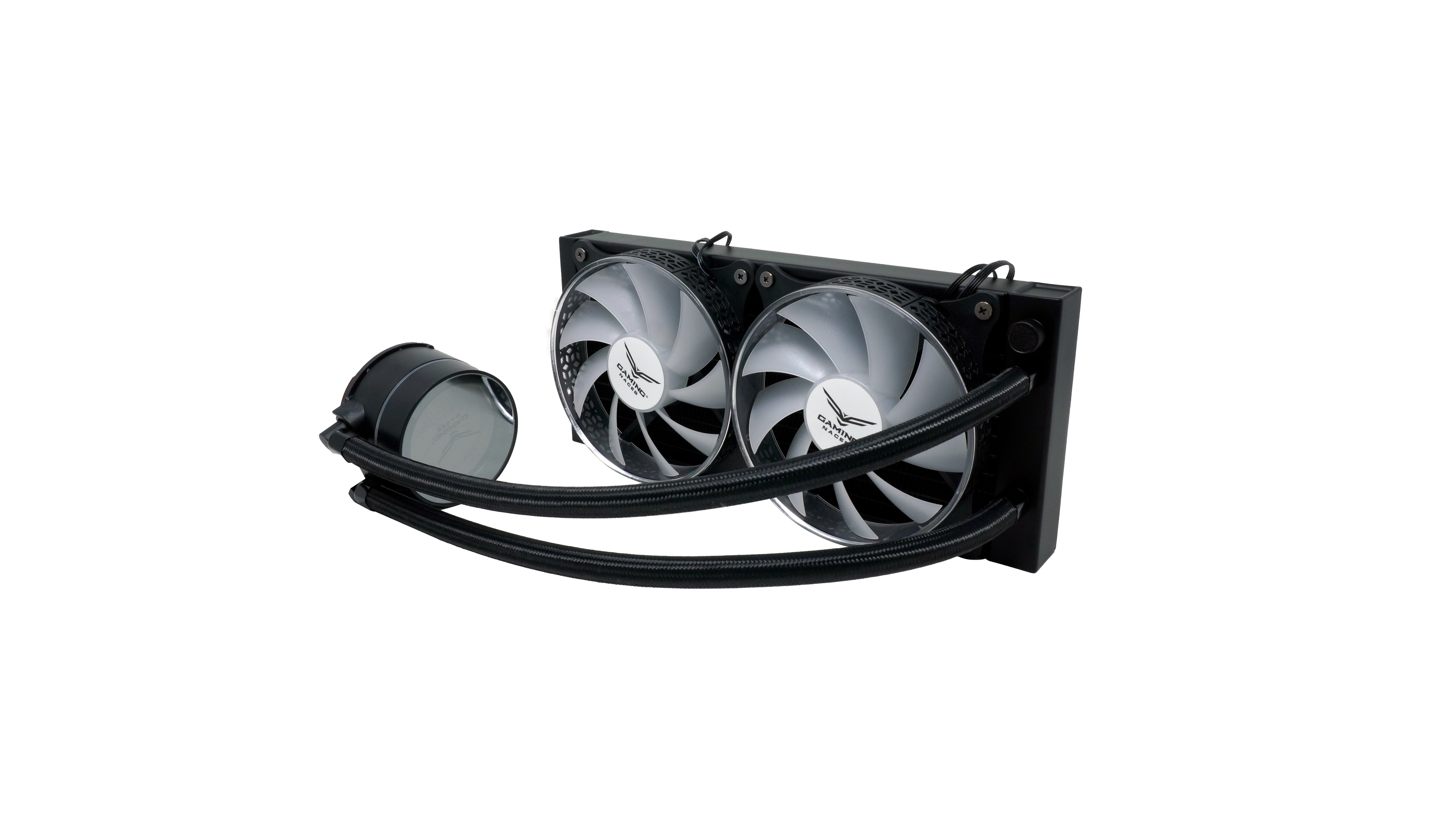 Naceb Everest 240 Enfriamiento Líquido para CPU, 2x 120mm, hasta 1800RPM, Negro