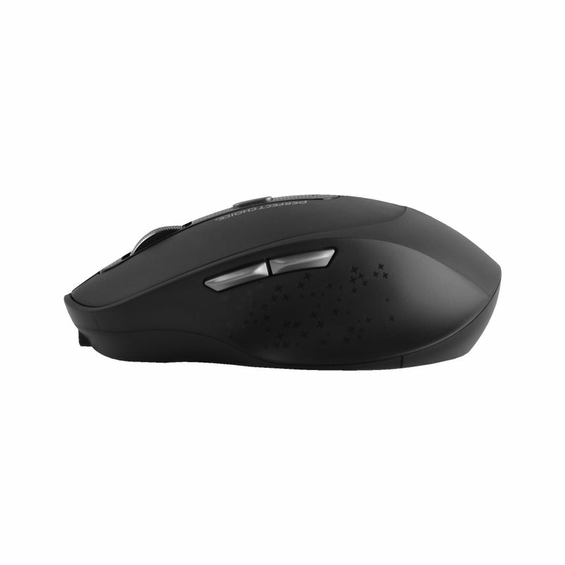 Mouse Perfect Choice Óptico PC-045144, Inalámbrico, USB, 1600DPI, Negro