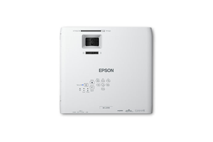 Proyector Epson PowerLite L210W 3LCD, 1280x800 WXGA, 4500 lúmenes ANSI, Inalámbrico, con Bocinas, Blanco