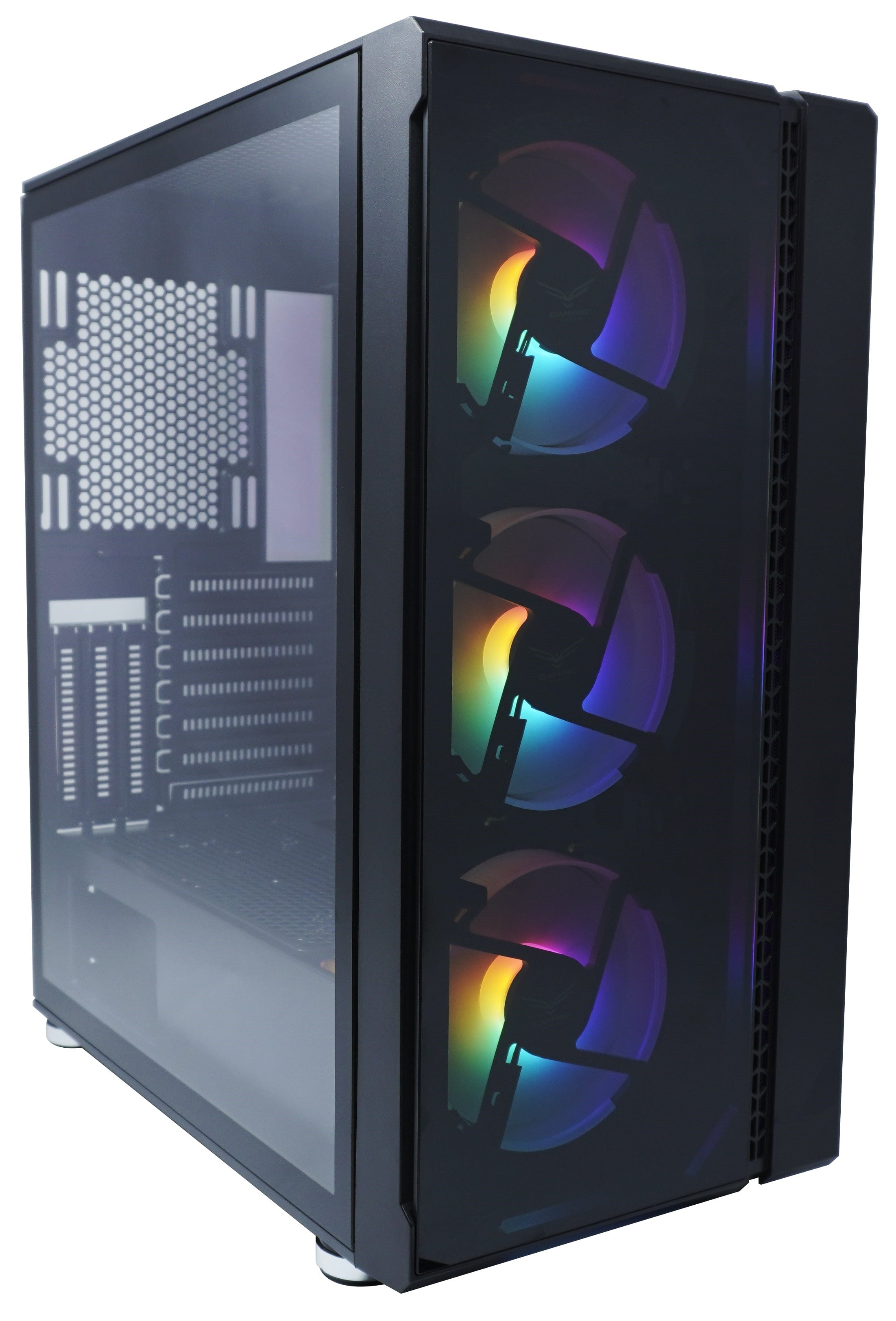 Gabinete Evotec EV-1021, Mini-Tower, ATX/Micro-ATX/Mini-ITX, USB 2.0/3.0, sin Fuente, 3 Ventiladores Instalados, Negro