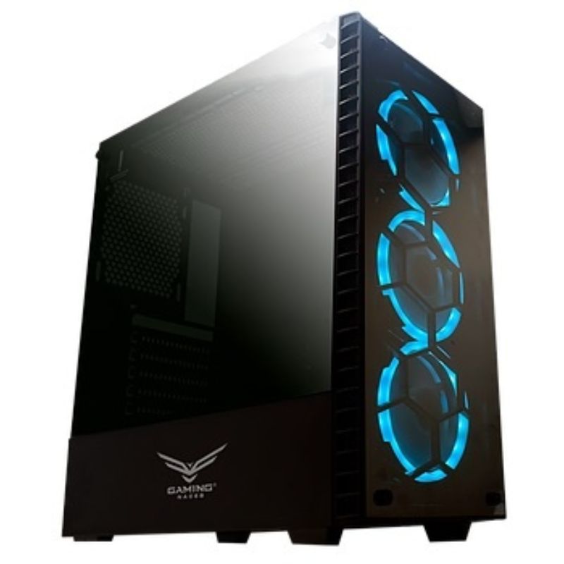 Gabinete Naceb Hydra, Midi-Tower, ATX/Micro-ATX/Mini-ITX, USB 2.0/3.0, sin Fuente, 3 Ventiladores Instalados, Negro