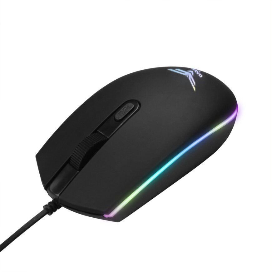 Mouse Gamer Ergonómico Naceb Cross Fire, Alámbrico, Óptico, 1.200DPI, USB-A, Negro