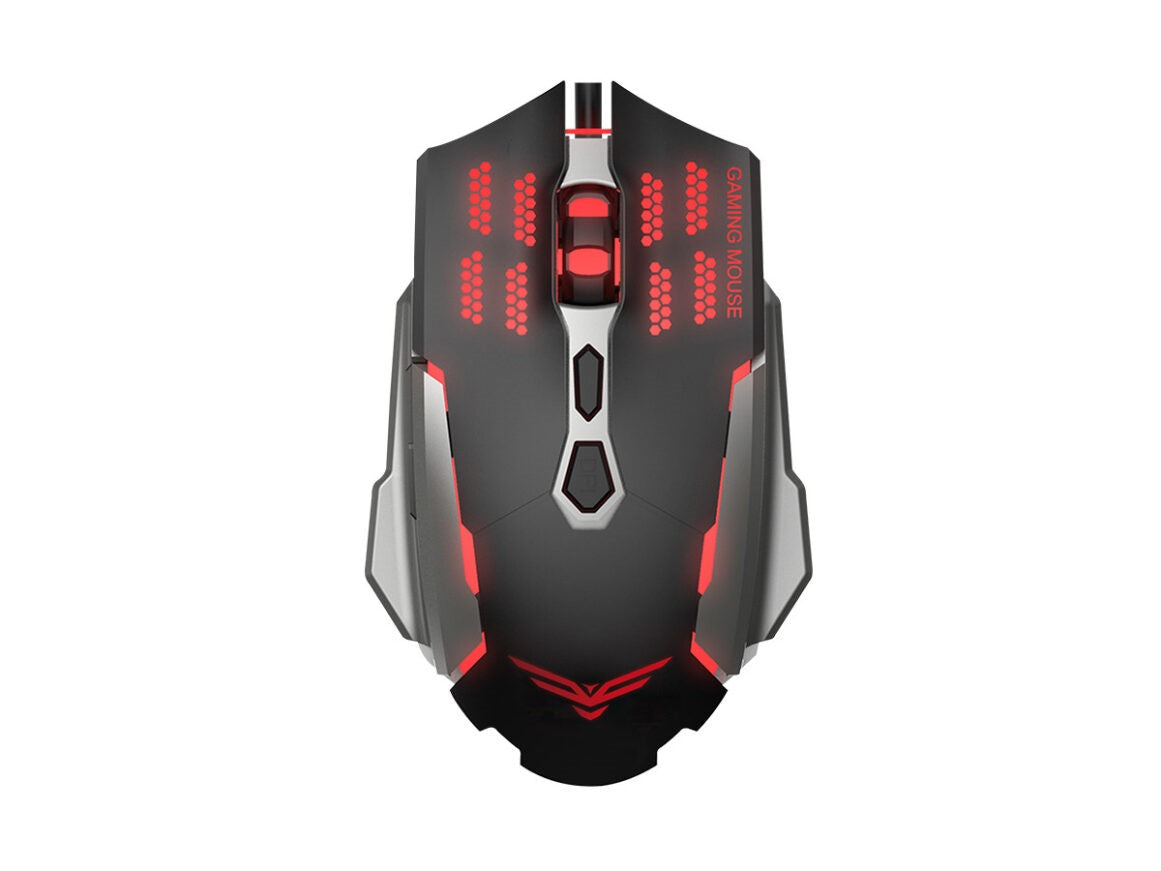 Mouse Gamer Naceb Láser NA-630, Alámbrico, USB, Izquierdo, 2400DPI, Negro/Plata