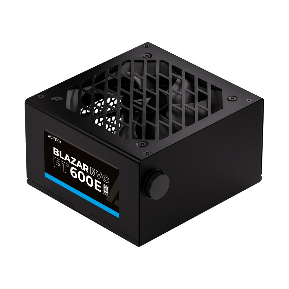 Fuente de Poder Acteck ATX Blazar Evo FT600E / 600W / 1xATX 20+4 + 1xATX12V 4+4 + 2xSATA + 2xMolex