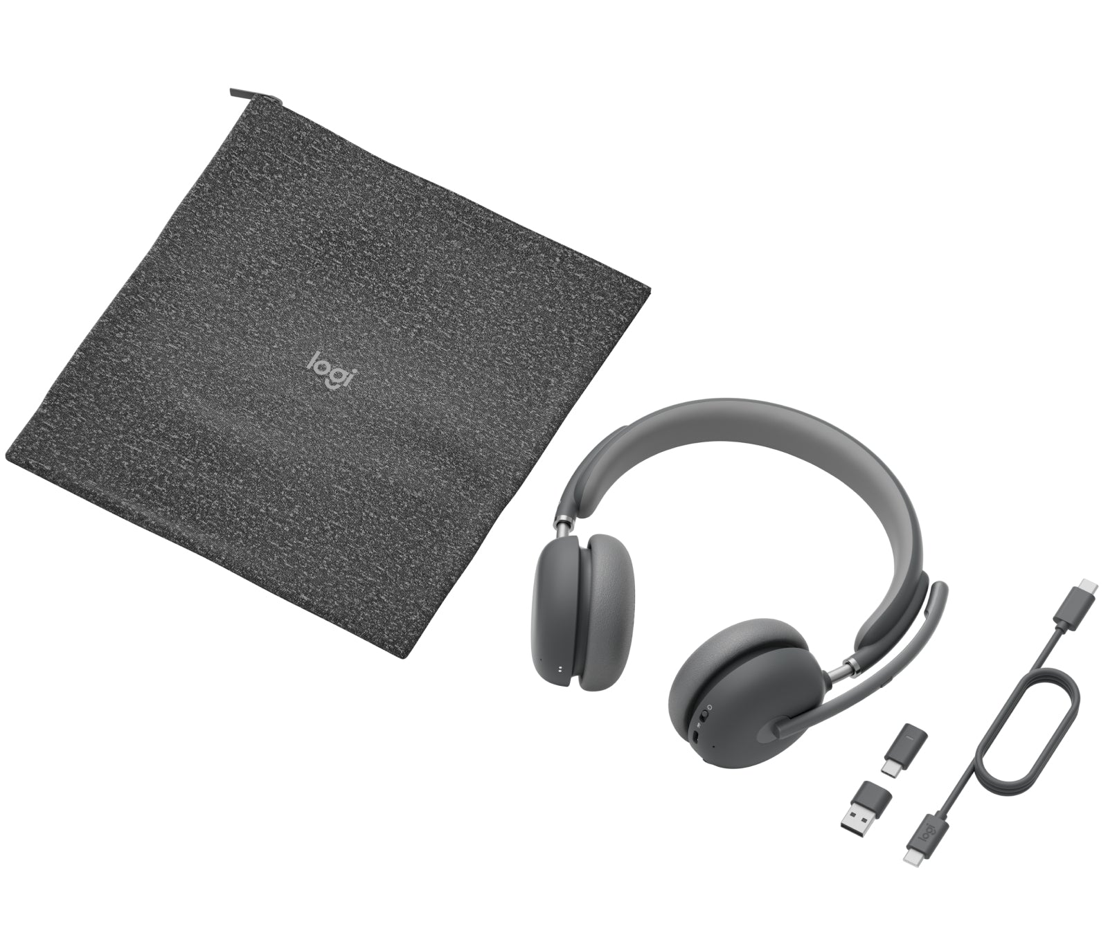 Logitech Audífonos con Micrófono Zone Wireless 2, Bluetooth, Inalámbrico, USB, Grafito
