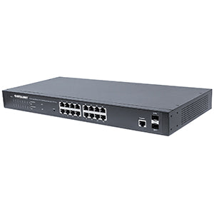 Switch Intellinet Gigabit Ethernet 561341, 16 Puertos PoE+ 10/100/1000Mbps + 2 Puertos SFP, 36 Gbit/s, 8000 Entradas - Administrable
