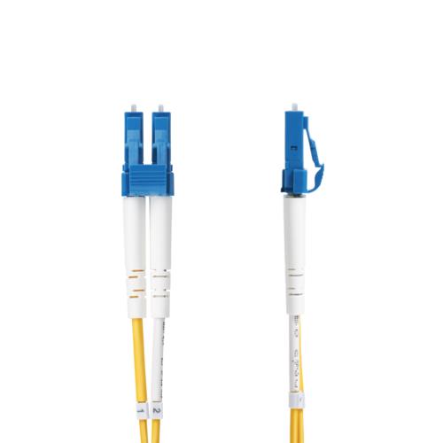 CABLE DE FIBRA OPTICA LC A LC UPC OS2 MONOMODO DE 5M