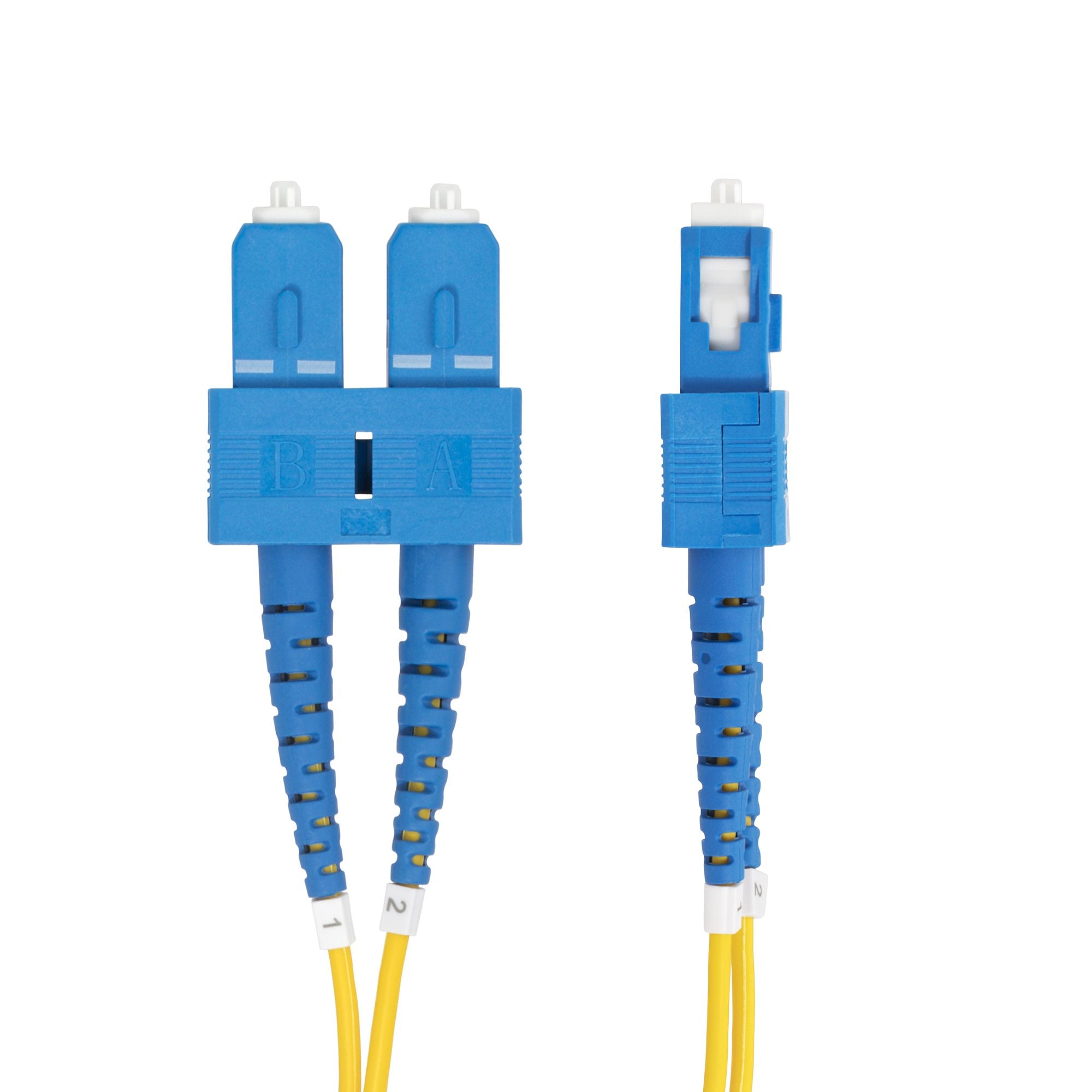 StarTech.com Cable Fibra Óptica Monomodo OS2 SC Macho - SC Macho, Núcleo 9µm, Cubierta 125µm, 2 Metros, Amarillo