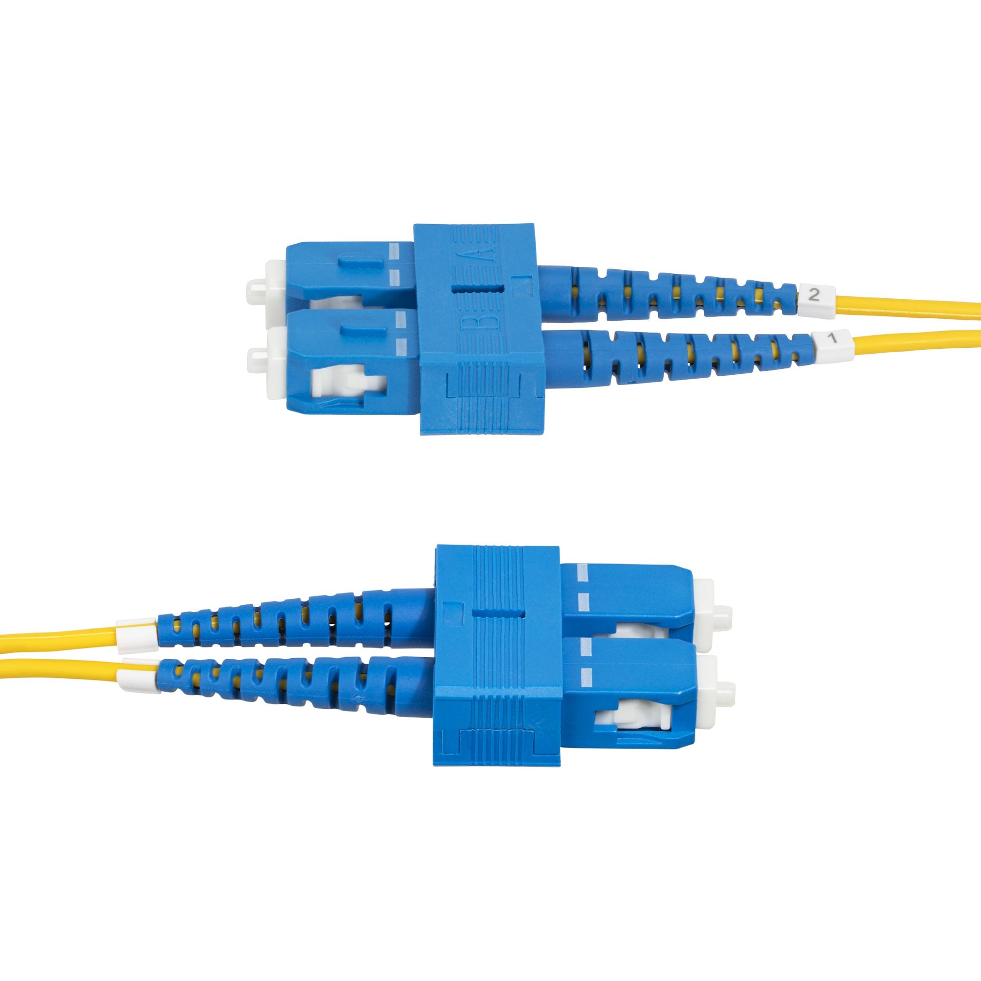 StarTech.com Cable Fibra Óptica Monomodo OS2 SC Macho - SC Macho, Núcleo 9µm, Cubierta 125µm, 2 Metros, Amarillo