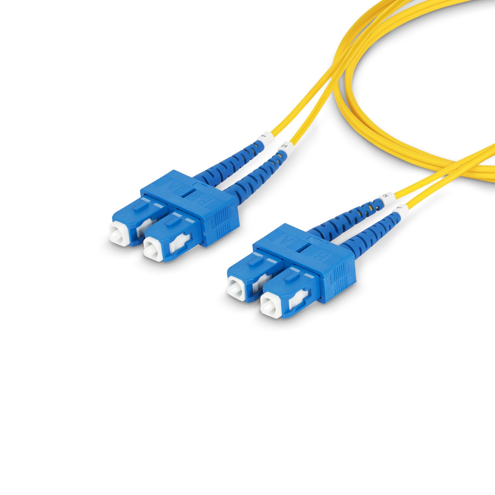 StarTech.com Cable Fibra Óptica Monomodo OS2 SC Macho - SC Macho, Núcleo 9µm, Cubierta 125µm, 2 Metros, Amarillo