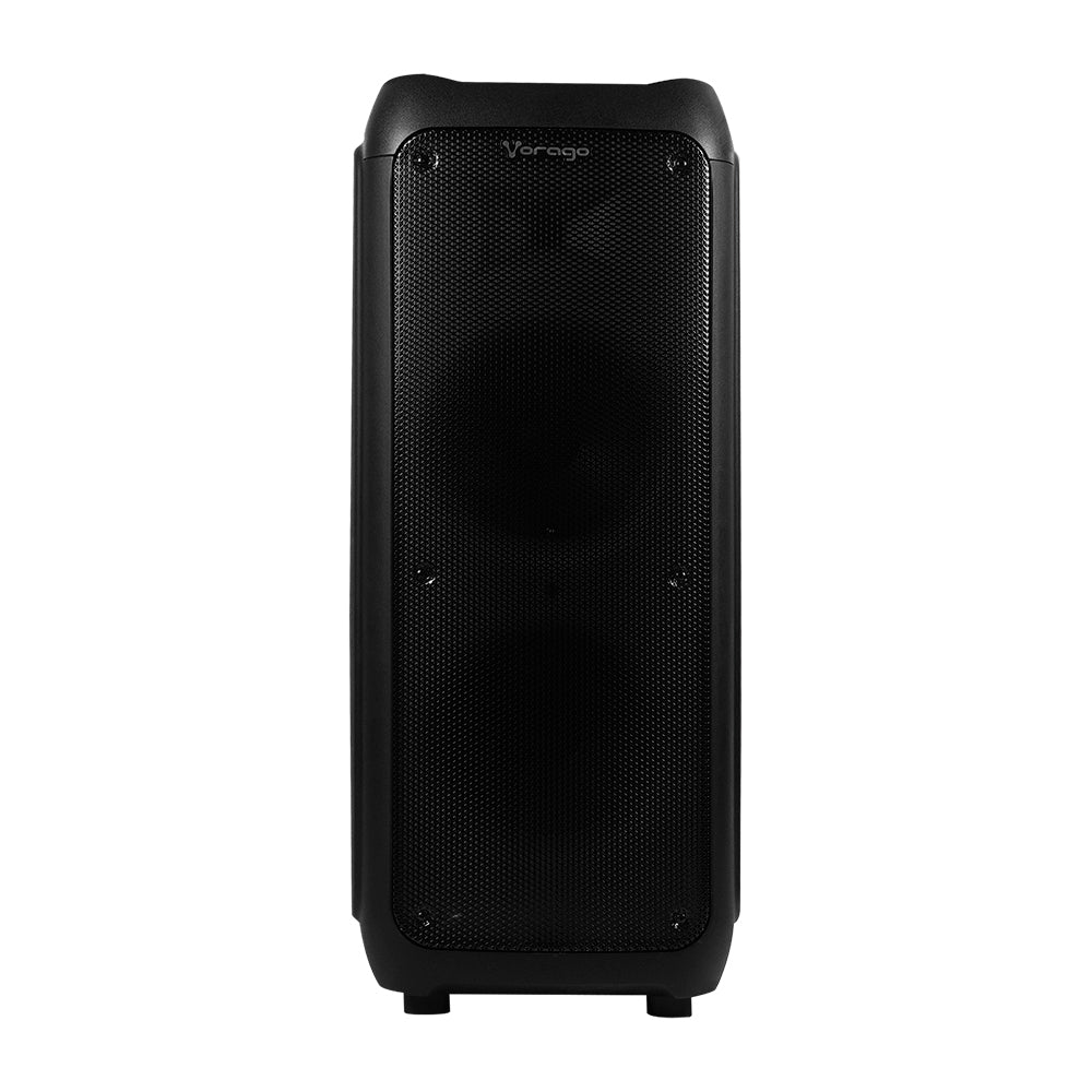 Vorago Bafle KSP-600, Bluetooth, Inalámbrico, 80W RMS, USB, Negro ? incluye Micrófono y Control Remoto