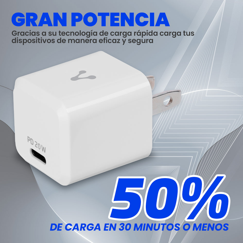 Vorago Fast Charge AU-250-V2 20W Adaptador CA - 1 USB - Para Portátil - 120 V AC, 230 V AC Entrada