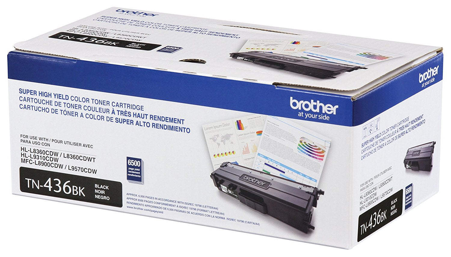 Tóner Brother TN436BK Super Alto Rendimiento Negro, 6.500 Páginas