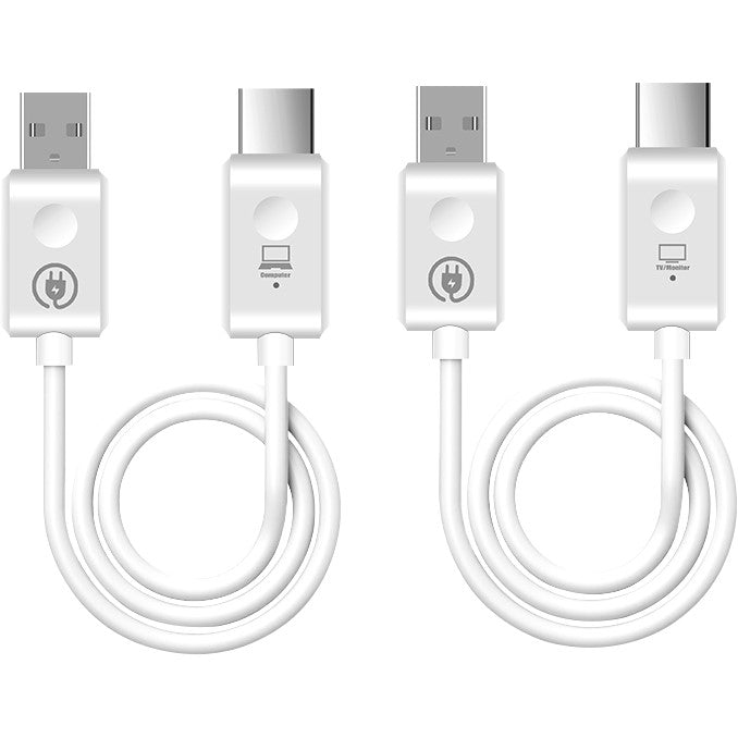 BRobotix Extensor HDMI, Inalámbrico, hasta 50 Metros, Blanco