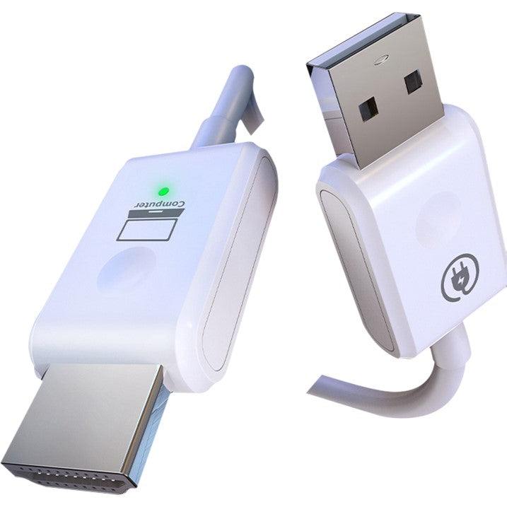 BRobotix Extensor HDMI, Inalámbrico, hasta 50 Metros, Blanco