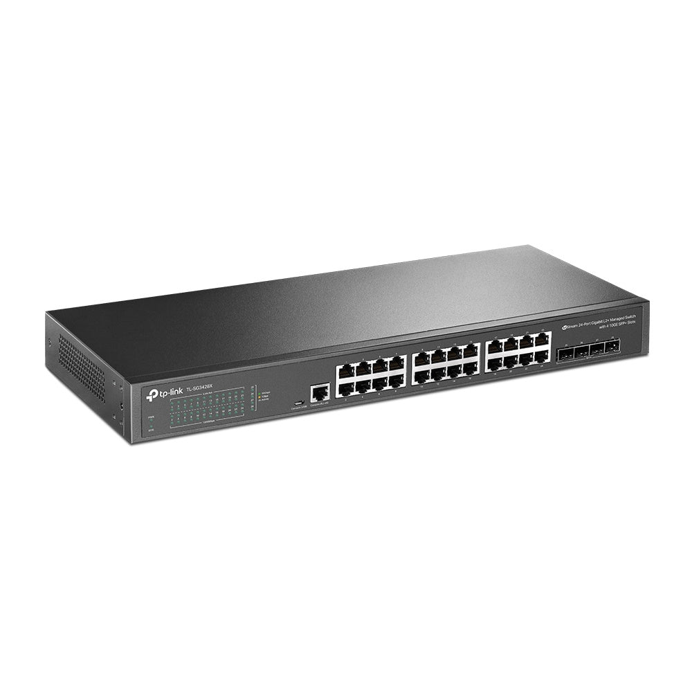Switch TP-Link JetStream, 24 Puertos Gigabit Ethernet 10/100/1000, 128 Gbit/s, 16000 Entradas, Administrado