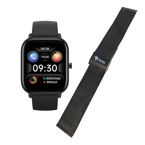 Stylos Smartwatch SW2, Bluetooth, Android/iOS, Negro