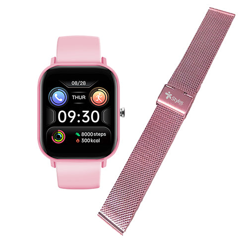Stylos Smartwatch SW2, Bluetooth, Android/iOS, Rosa
