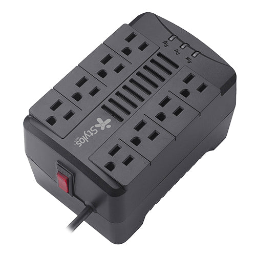 Regulador Stylos STRE480B, 480W, 1.000VA, Entrada 98 - 139V, Salida 108 - 132V, 8 Salidas