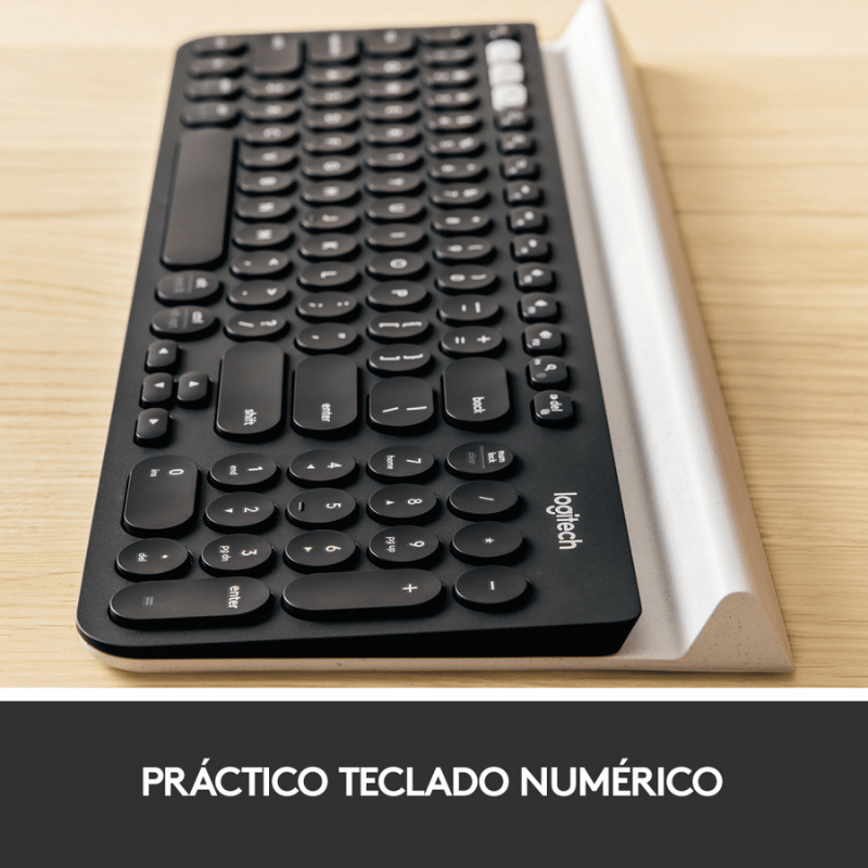 Teclado Logitech K780, Inalámbrico, Bluetooth, Negro (Español)
