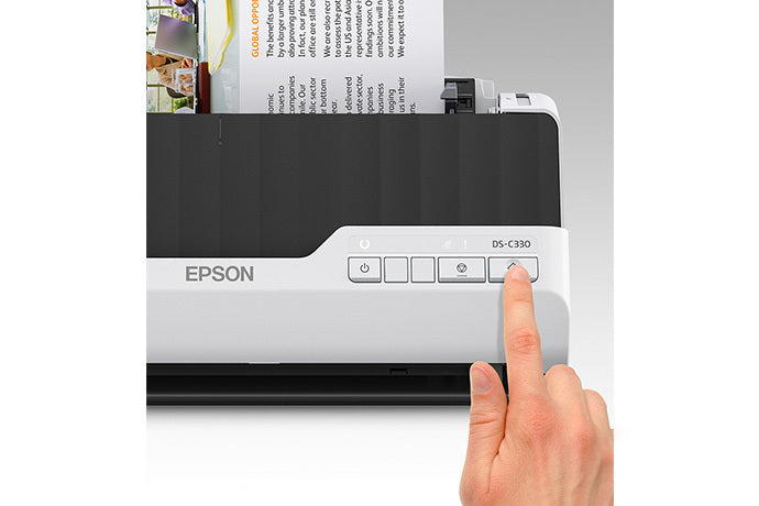 Scanner Epson WorkForce DS-C330, 600 x 600DPI, Escáner Color, Escaneado Dúplex, USB, Negro/Gris