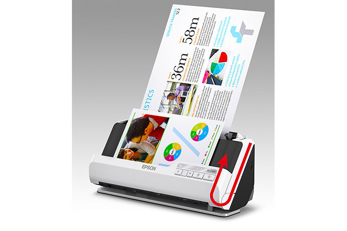 Scanner Epson WorkForce DS-C490, 600 x 600DPI, Escáner Color, Escaneado Dúplex, USB, Negro/Gris
