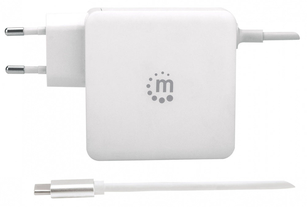 Manhattan Cargador de Pared Universal, 60W, USB C, 1x USB A, Blanco