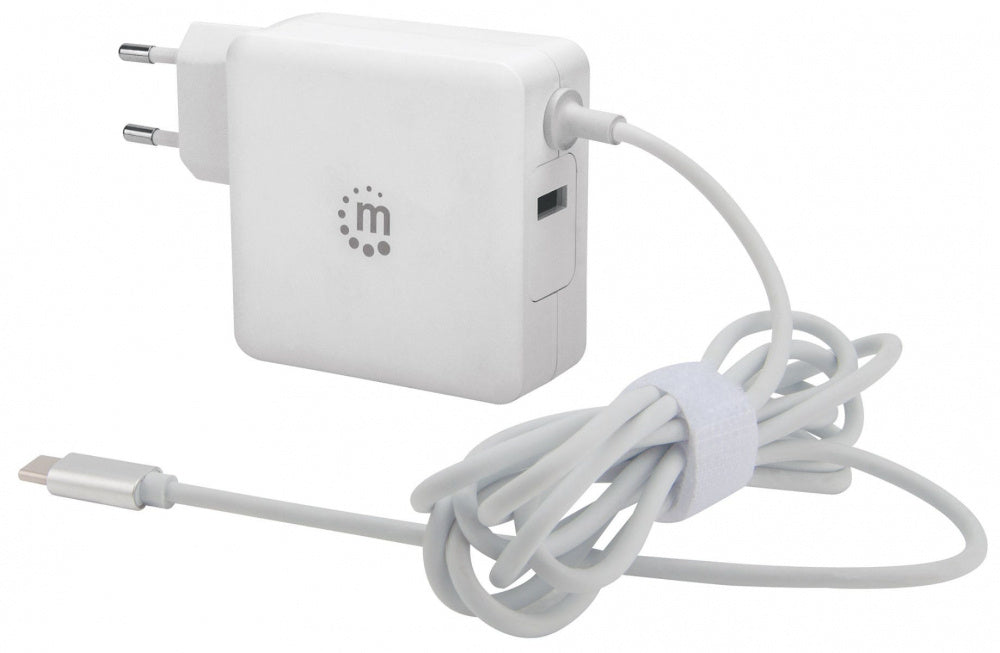 Manhattan Cargador de Pared Universal, 60W, USB C, 1x USB A, Blanco