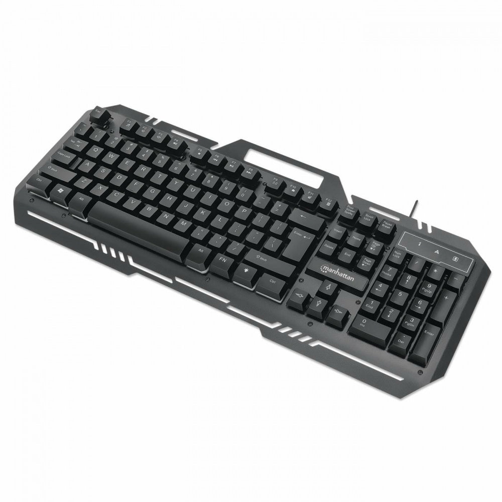 Teclado Gamer Manhattan 180610 RGB, Alámbrico, Negro (Español)