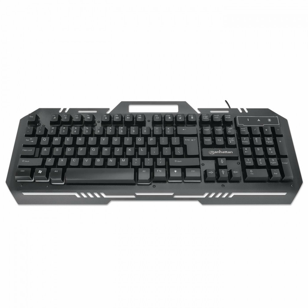 Teclado Gamer Manhattan 180610 RGB, Alámbrico, Negro (Español)