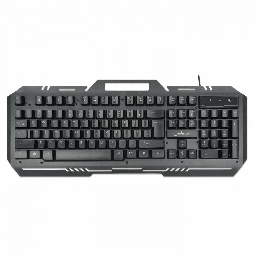 Teclado Gamer Manhattan 180610 RGB, Alámbrico, Negro (Español)