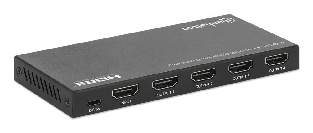Manhattan Video Splitter HDMI, 4 Puertos, Negro