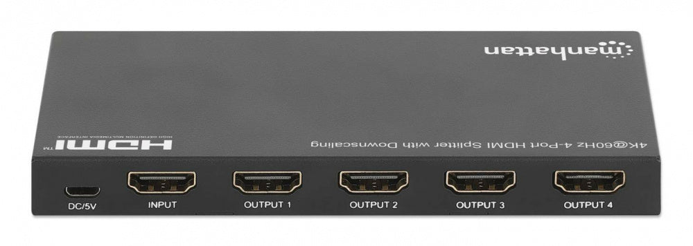Manhattan Video Splitter HDMI, 4 Puertos, Negro