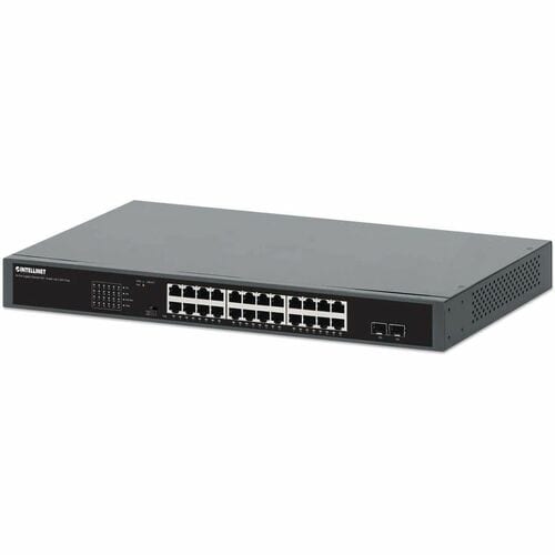 Switch Intellinet Gigabit Ethernet 561907, 24 Puertos 10/100/1000 Mbps 10G + 2x SFP, 1.2 Gbit/s + Puertos SFP+ + Puertos QSFP28 + Puertos QSFP, 8000 Entradas - No Administrable