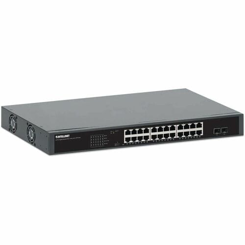 Switch Intellinet Gigabit Ethernet 561907, 24 Puertos 10/100/1000 Mbps 10G + 2x SFP, 1.2 Gbit/s + Puertos SFP+ + Puertos QSFP28 + Puertos QSFP, 8000 Entradas - No Administrable