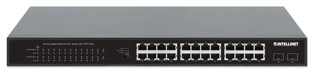 Switch Intellinet Gigabit Ethernet 561891, 24 Puertos 10/100/1000 Mbps + 2x SFP + Puertos SFP+ + Puertos QSFP28 + Puertos QSFP+, 8000 Entradas - No Administrable